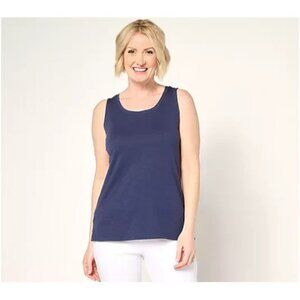 Belle Beach by Kim Gravel Beach Club Slub Knit Tank Twilight Medium A686036